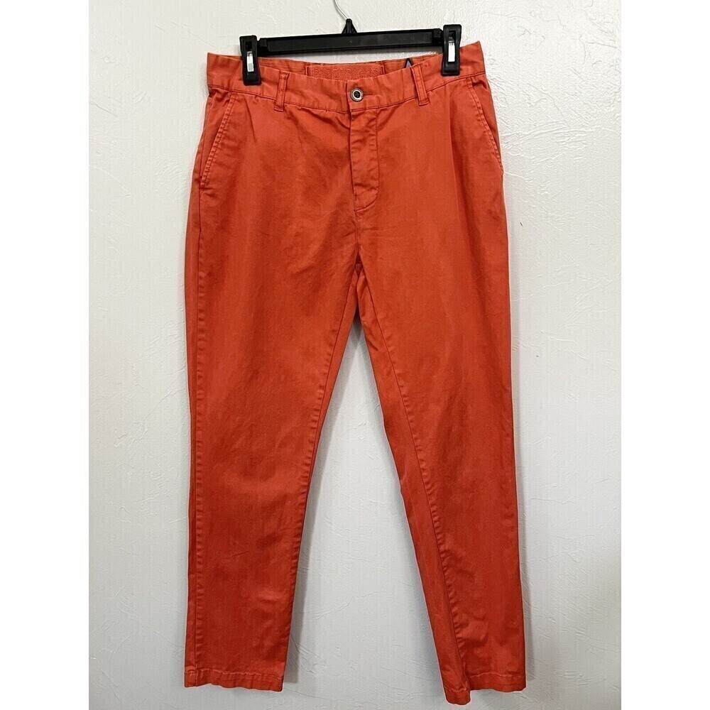 Men’s Original Paperbacks 32 32 Chino Pants Straight Leg Orange Outdoor Golf
